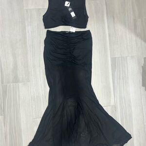 Fashion Nova Black Skirt Set